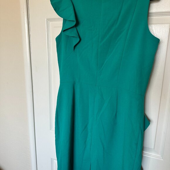 L Teal Green Calvin Klein Midi Dress - Picture 3 of 9
